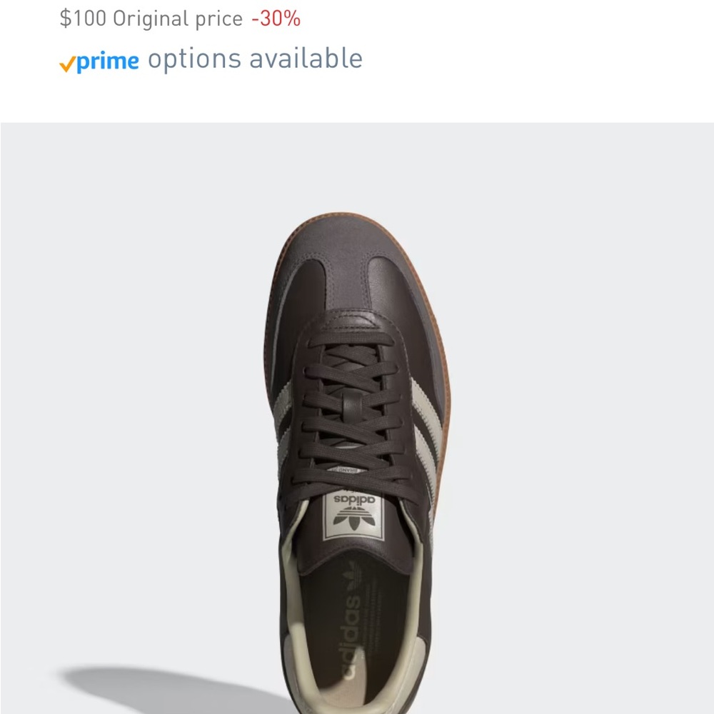 adidas Women's Athletic Sneakers - Brown, Gray, Gum - Picture 5 of 6